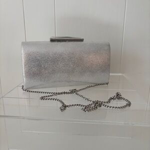 Nordstrom Silver Metallic Clutch